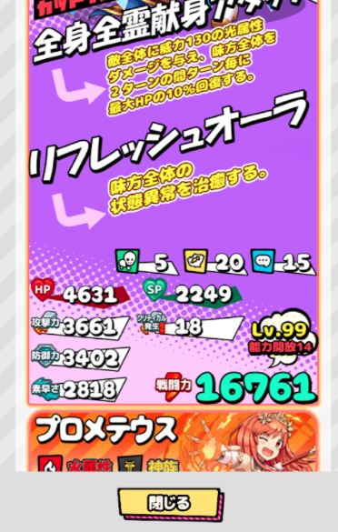 モンスターの基礎ステータス
