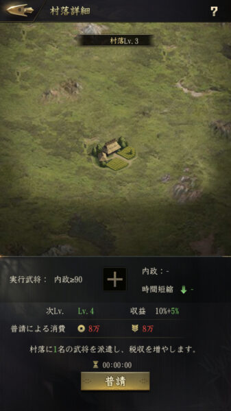 【獅子の如く】村落レベル4